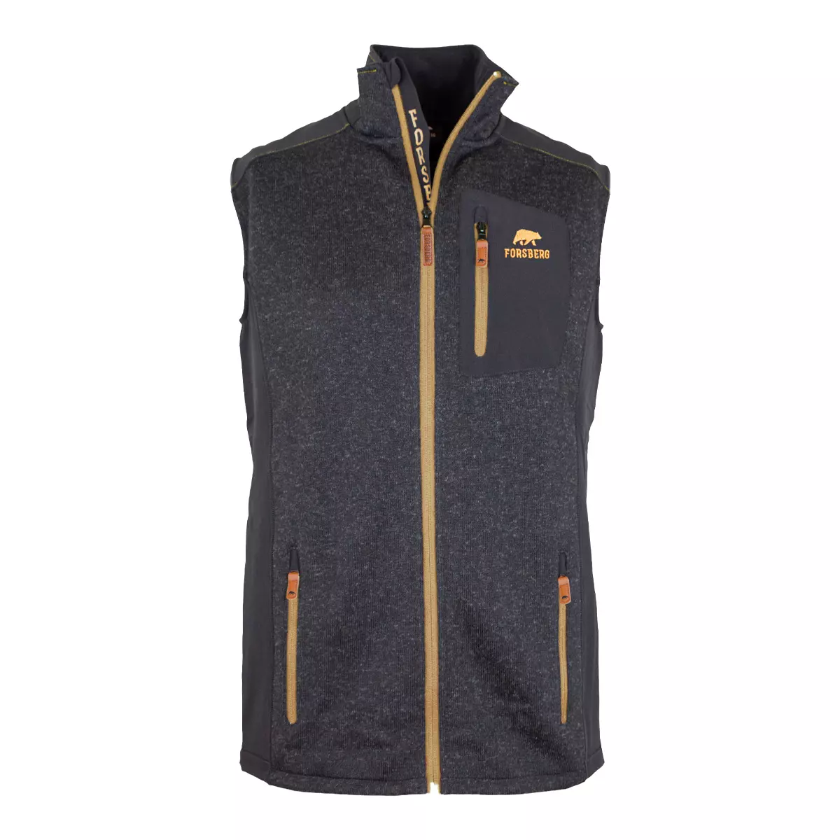 FORSBERG warme Strickfleece Weste mit Verstärkungen - 1