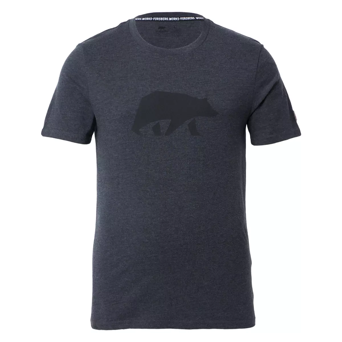 FORSBERG T-Shirt mit schwarzem Brustprint  - 10