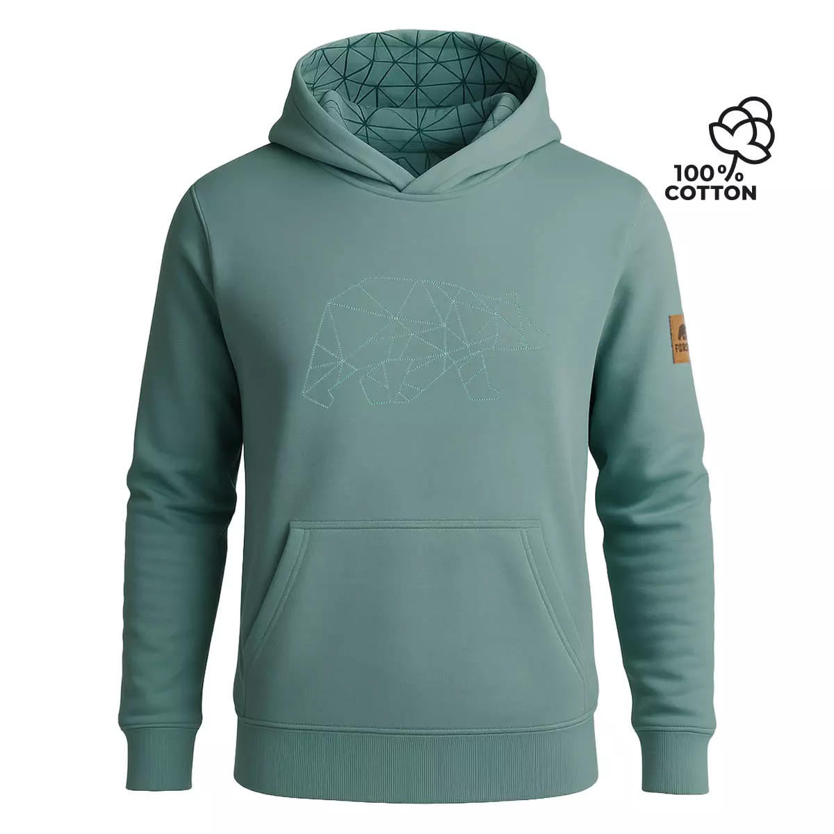 FORSBERG Hoodie mit gesticktem Polygonbär - 4